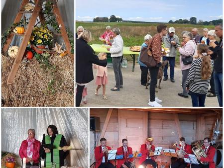 Erntedankfest bei auf dem Neuhof bei Familie Truninger, Hörhausen