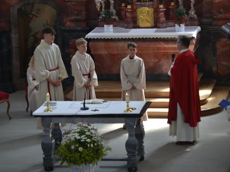 Verabschiedung von Simon, Elias und Janis aus dem Ministrantendienst