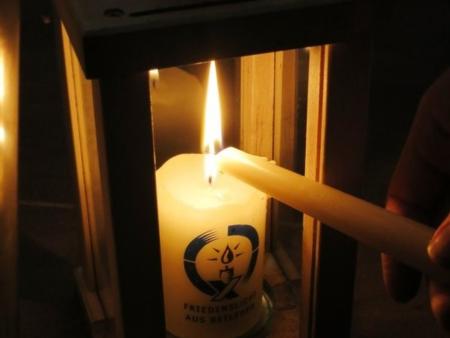 Ankunft des Friedenslichtes im Pastoralraum, Homburg