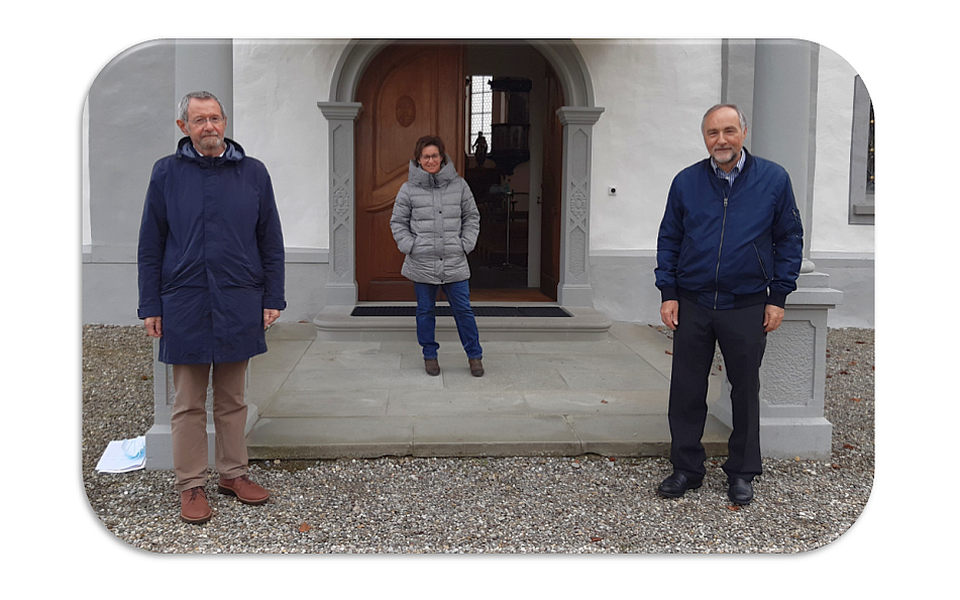 Ch. Cohen, D. Herzog, B. Tischhauser nach Kirchgemeindeversammlung